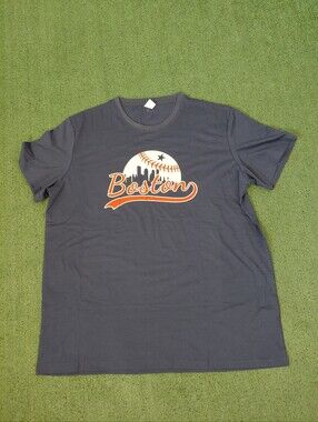 MLB Boston Red Sox Baseball City Skyline Sports Navy Blue T Shirt Sz XXL